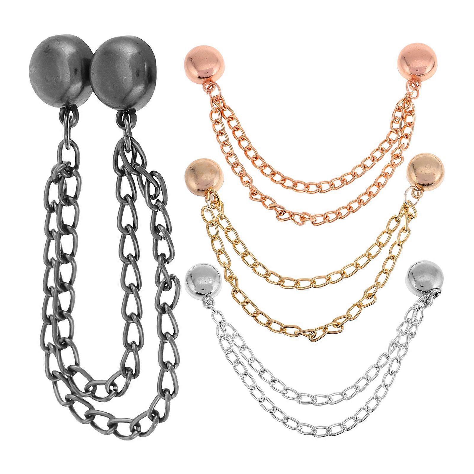 4 Pcs Multi Function Magnetic Clothing Clips With Chain For Hem Holder Waist Cinch And Trouser Legs Clips Suitable For Men And Women