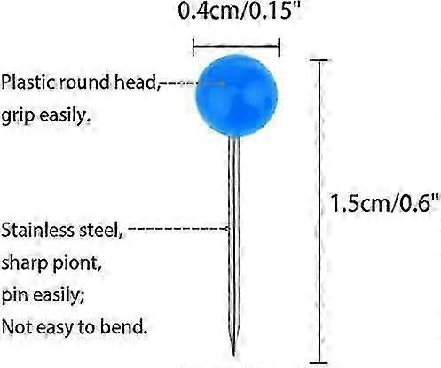 500 Pieces Map Push Pins 1/8 Inch Thumb Tacks 10 Colors Push Pin Drawing With Storage Box for World Map, Cork Board,Fabr [jkw]