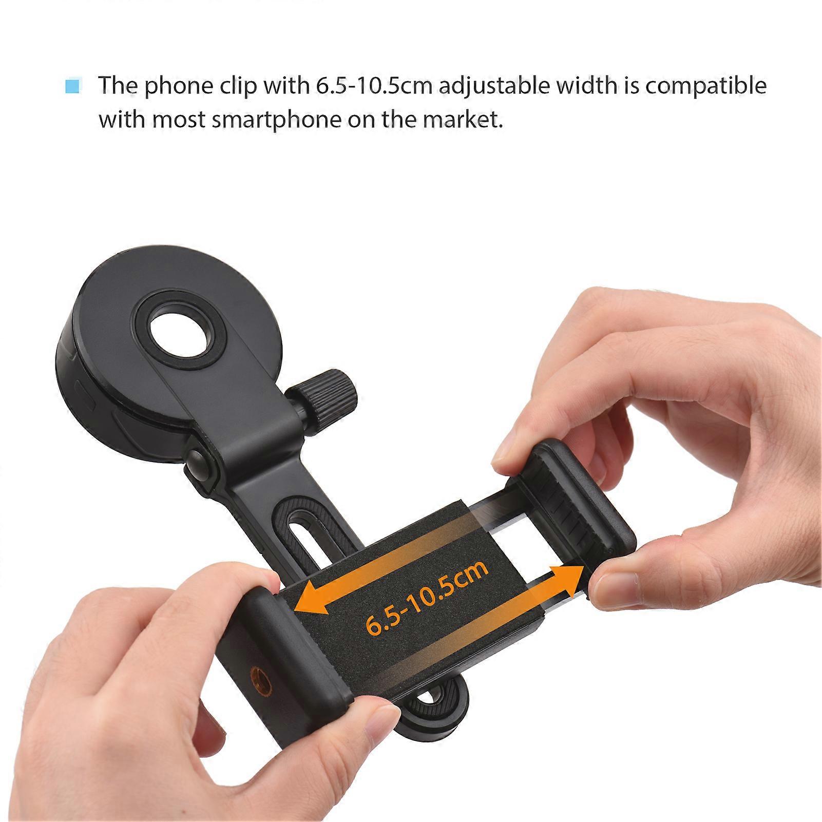 Universal Smartphone Telescope Adapter for Binoculars, Monoculars, and Microscopes