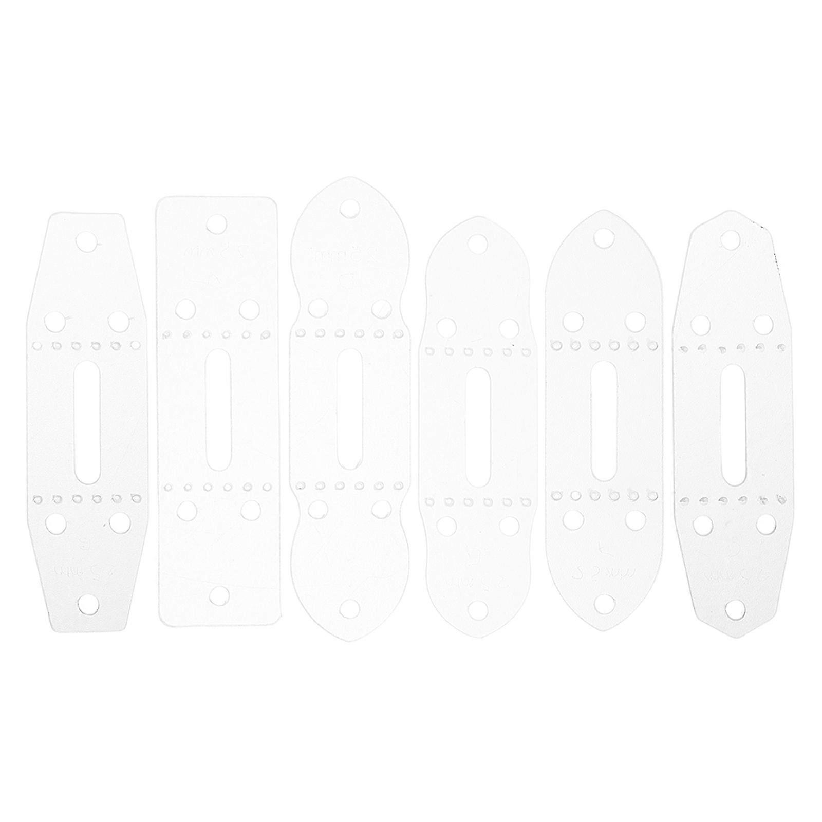 Durable 6PCS DIY Belt Template Kit with Craft Ruler for Belt Making, Buckles and Fasteners for Sewing and Creative Projects