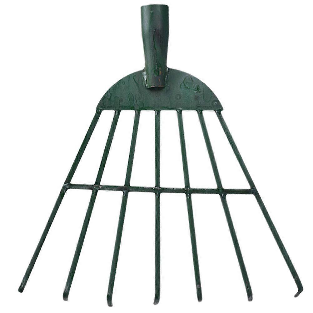 Thatch Rake For Lawn Grass Remover Tool Traditional Forging Process Dark Green 32x30cm Ground Cleaning 1Set