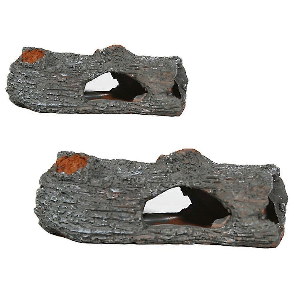 Fish Tank Decor Resin Aquarium Decoration for Aquatic Tanks 2Pcs