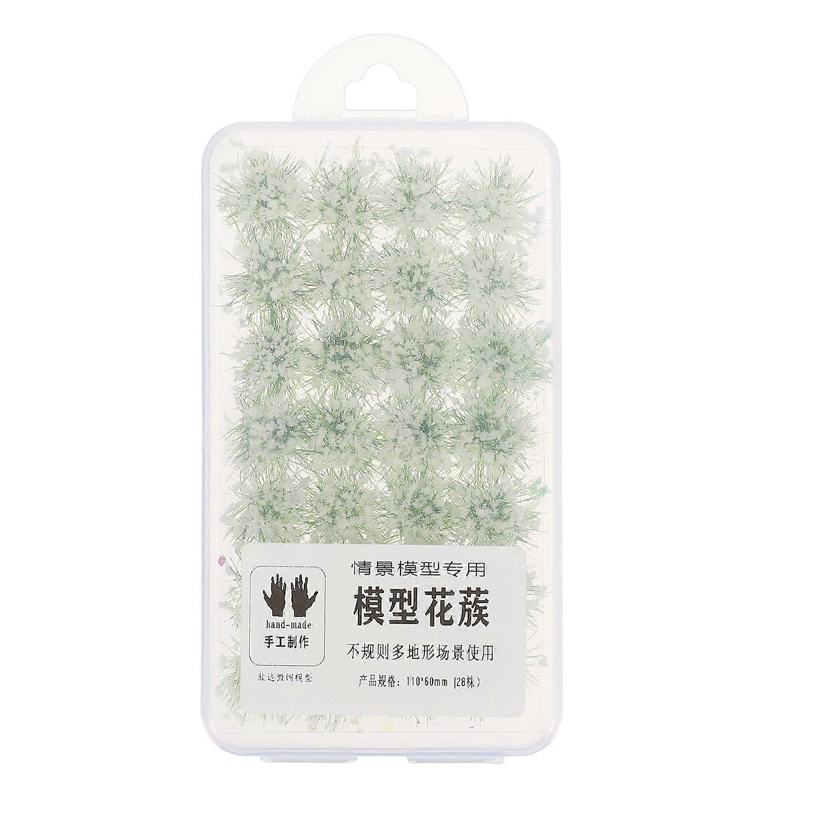 White Resin Simulation Tree Decor for Decoration Durable and Realistic 28pcs Mini Landscape Adornments