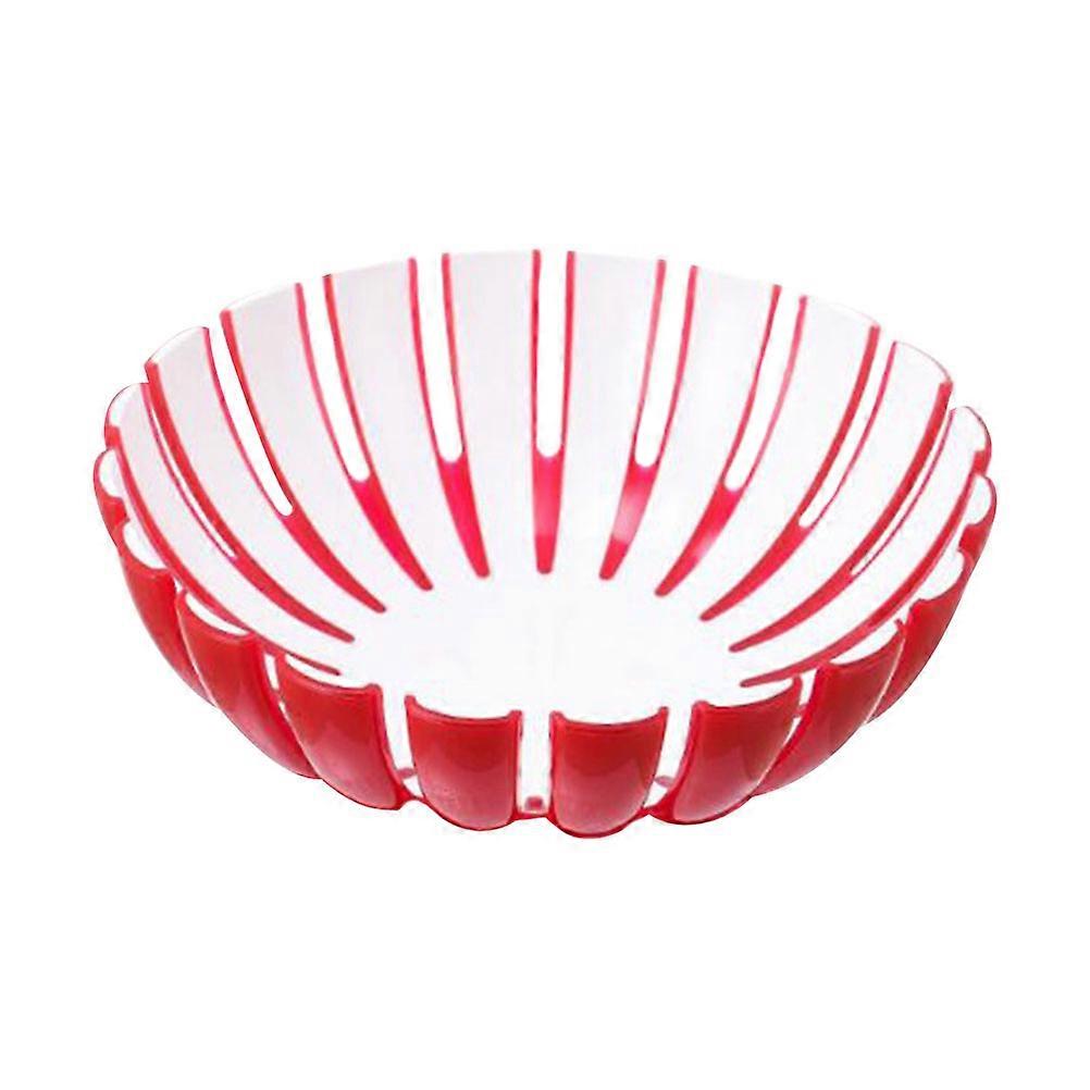Cuenco de postre reutilizable Bordes lisos rojo 22x8cm PP Material Restaurante 1Set