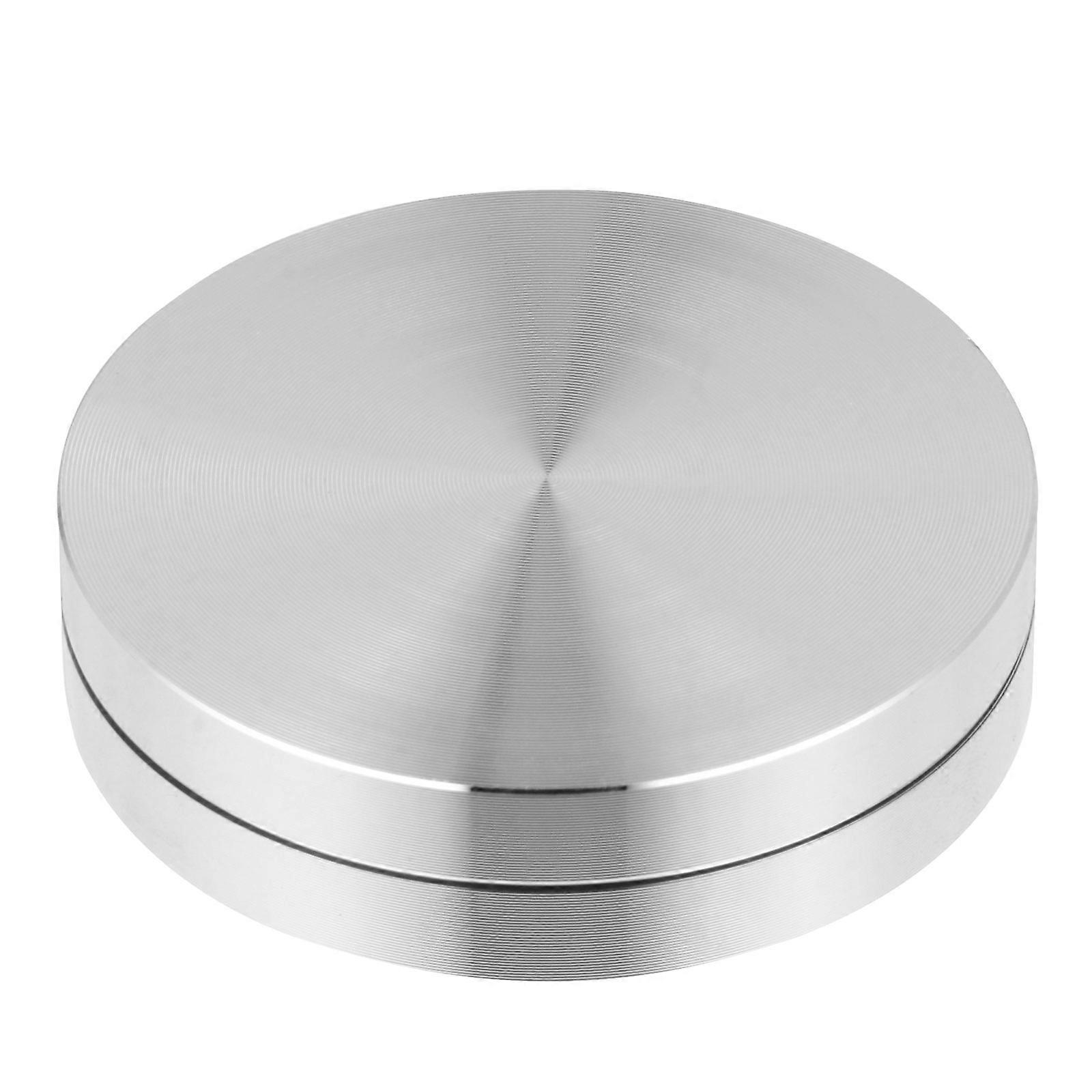 Cake Rotating Plate Stand Aluminium Alloy Round Turntable Base Bearing For Craft Making Smooth Operation 1Set