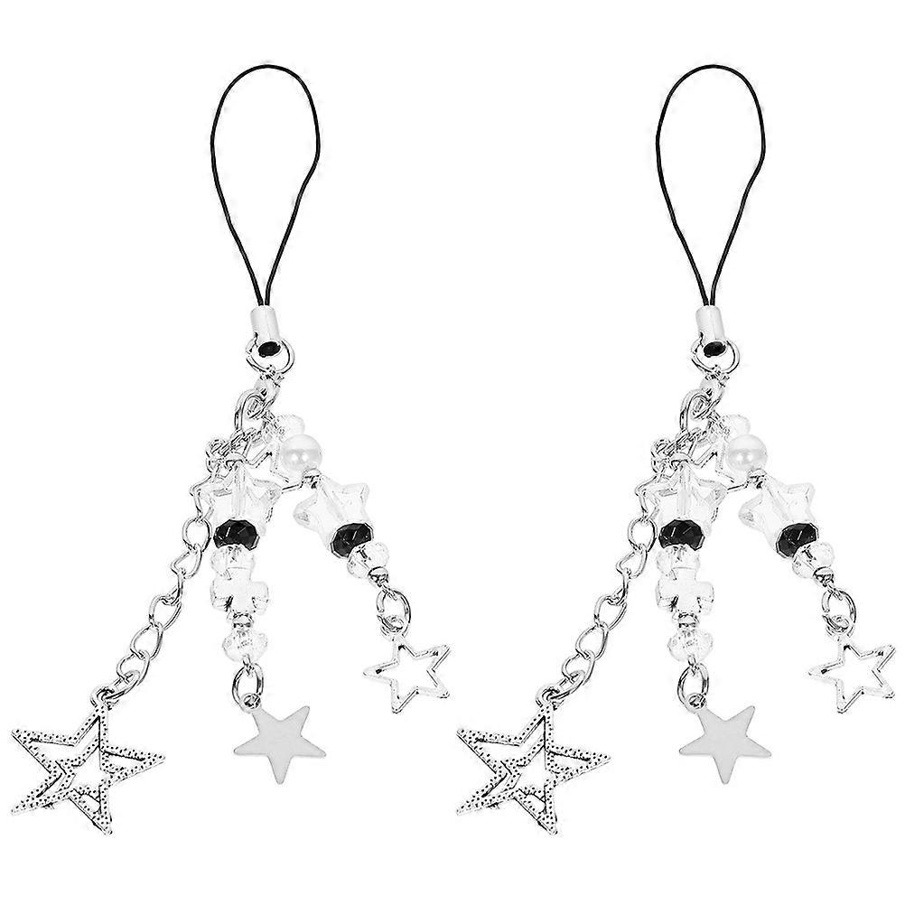 Small Phone Charm Simple Phone Decorations Women Party present 14.50X1.50X1.50CM 2Pack