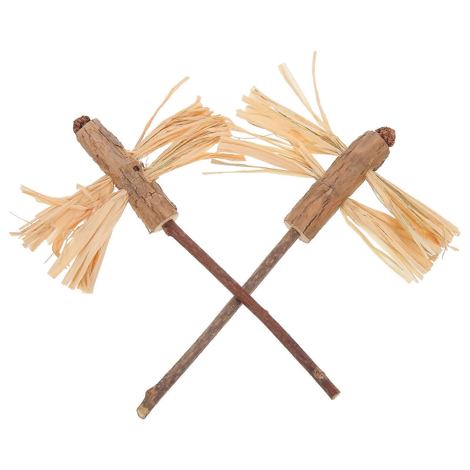 Catnip Sticks Cat Teeth Cleaning Toys Light Brown 17.00X8.00X1.00CM Prevent Gum 2Set