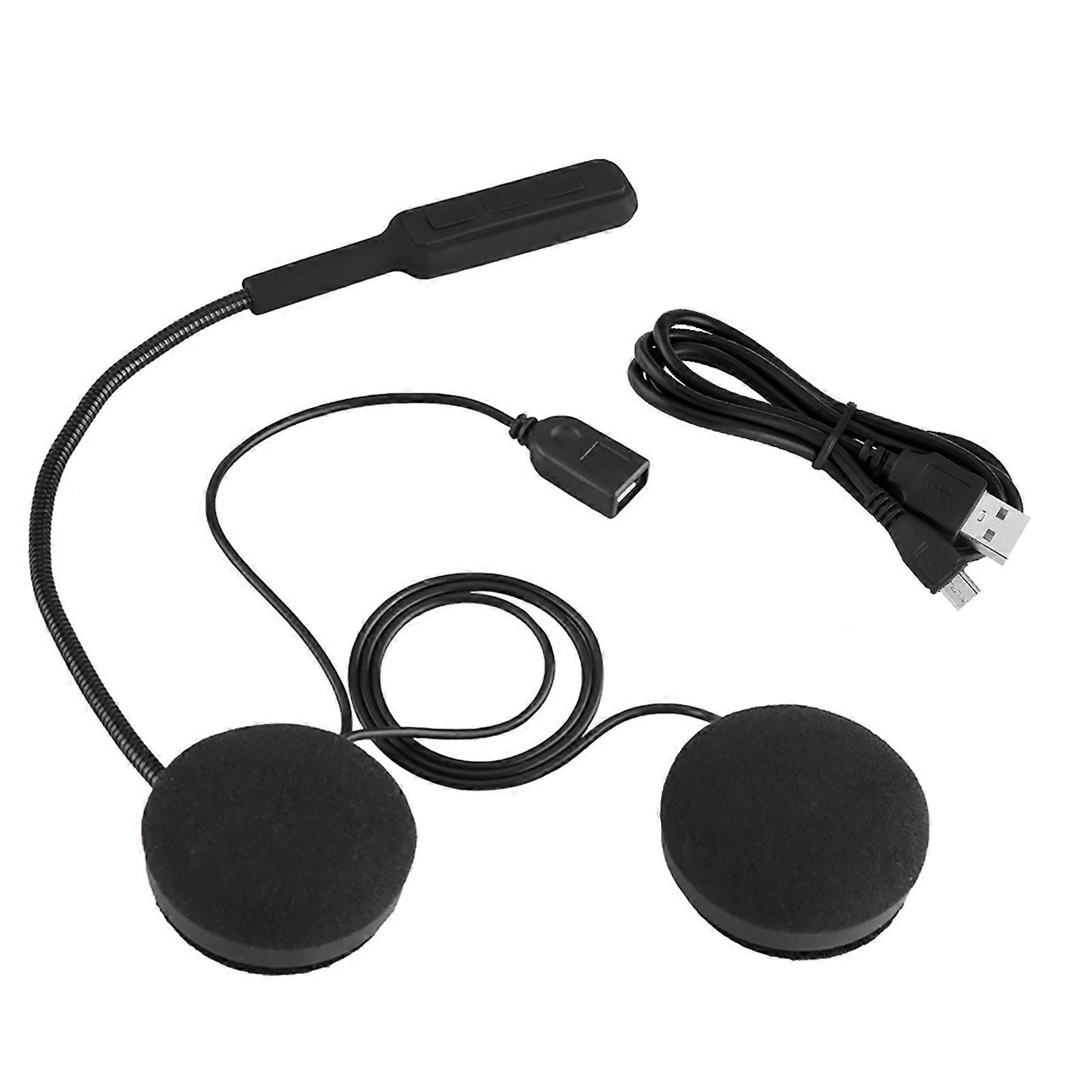 Motorcycle Helmet Bluetooth Headset Hands-free Call Earphone Microphone