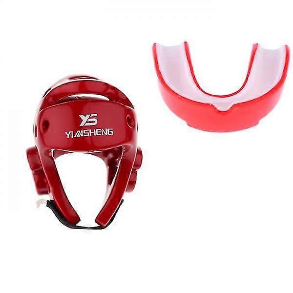 קסדת אגרוף מגן כיסוי ראש אומנויות לחימה + מסטיק מגן פה EVA