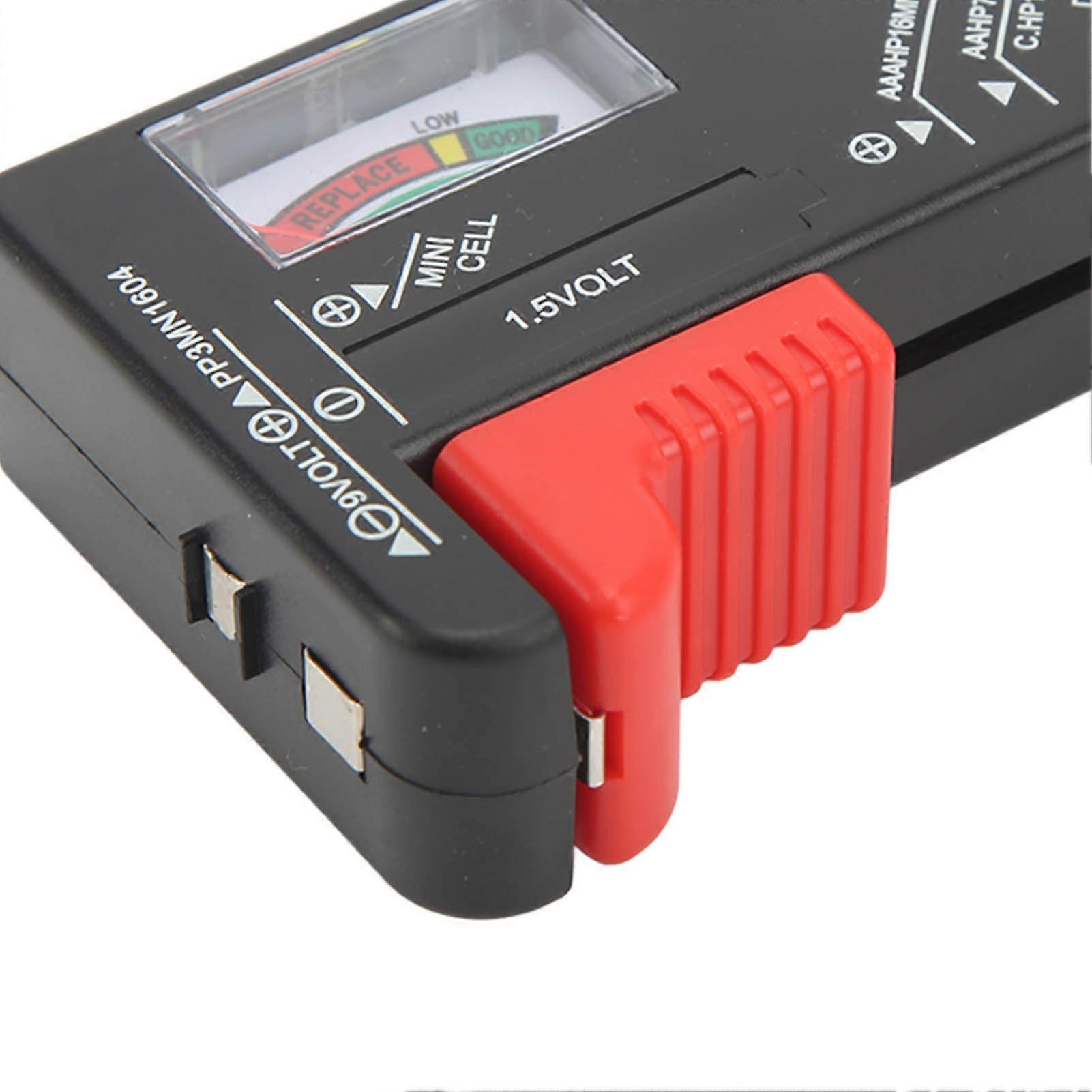 2pcs Portable Pointer Type Button Cell Battery Tester for AA AAA 1.5V 9V Batteries