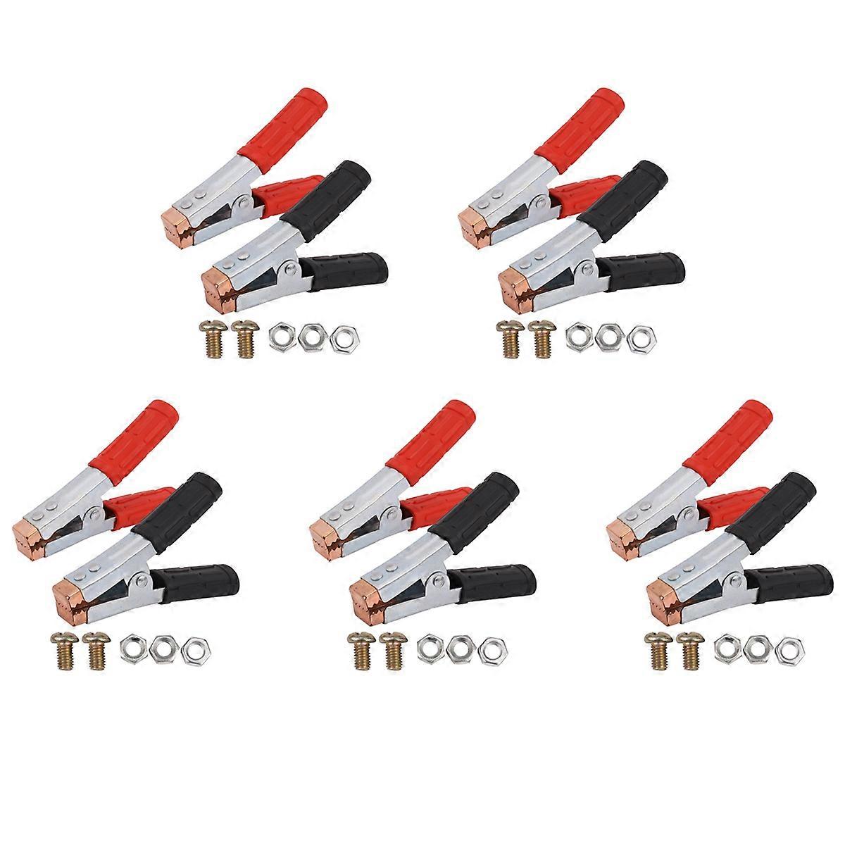 2x Crocodile Clips HEAVY DUTY Copper Battery Test Alligator Clamps