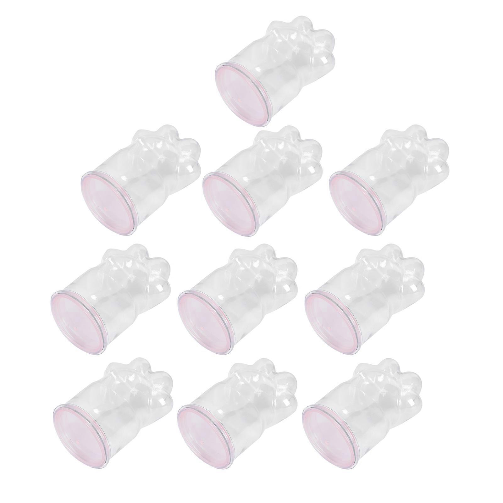 Portable Makeup Sponge Case Cat Claw Shape Assorted Color 10Pcs