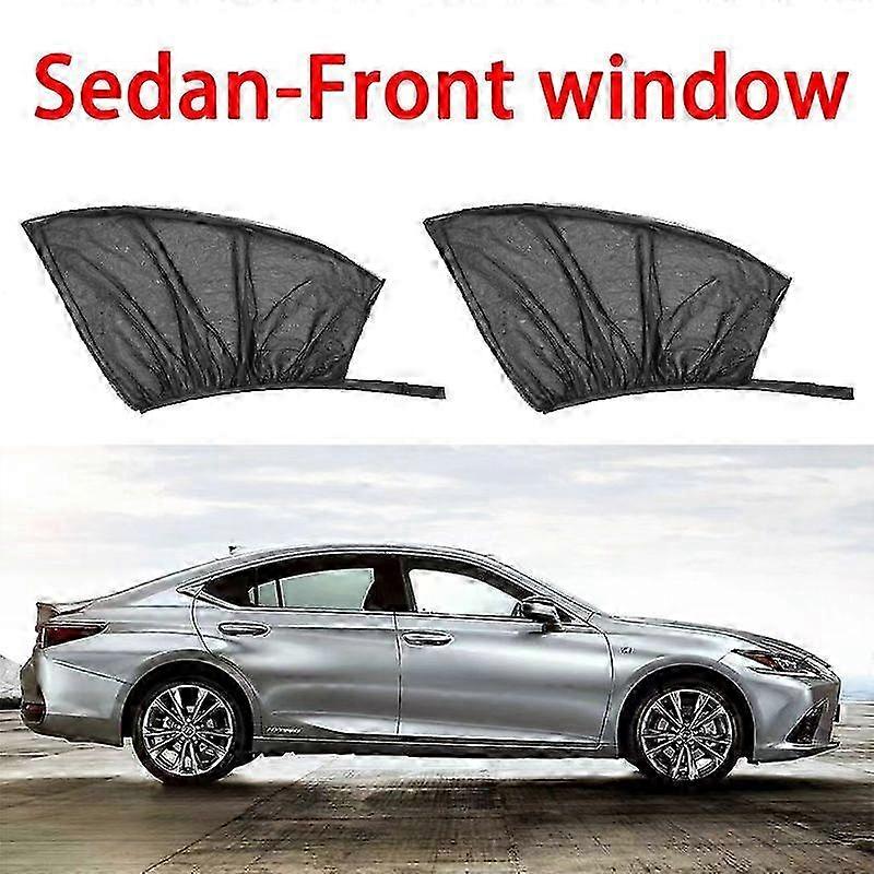 2PCS Car Sun Shade Styling Accessories UV Protection Curtain Side Window Mesh Visor Films for Sedans/SUVs