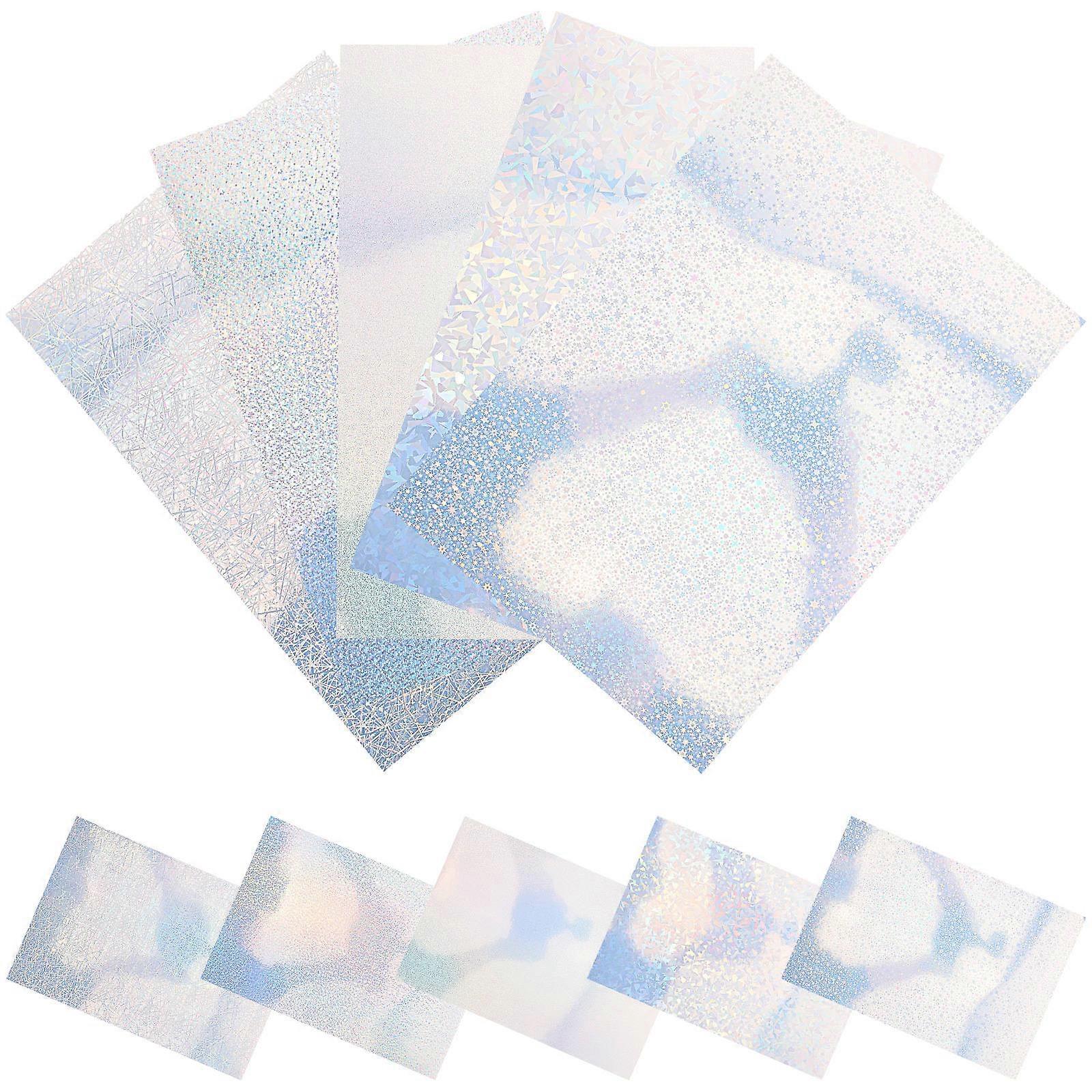 Diy Craft Sheet Holographic Stickers for Personalization Projects Books Banners Holographic Design Aluminum Laminated Films 10 Sheets
