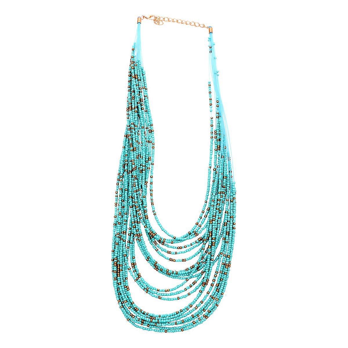 Layered Bunte Perlenkette Mode Accessoire Form Graduierung 1Pack