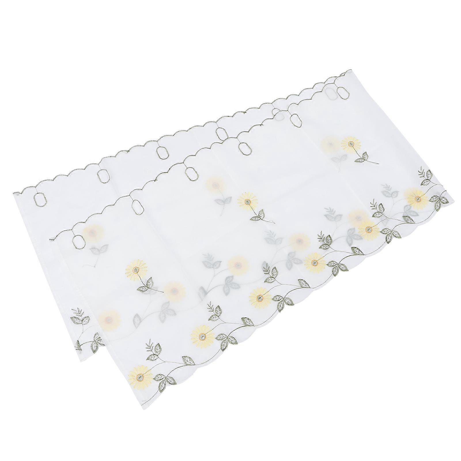 Home Short Curtain Kitchen Window Curtains Rectangular Simple and Elegant Design For Kitchen 175X43CM Polypropylene Fiber 1Pack