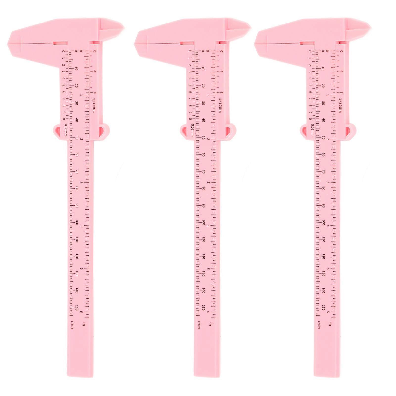 10PCS 150mm Eyebrow Microblading Ruler Eyebrow Makeup Measuring Position Mark Tools for Beginner Professional User Pink 