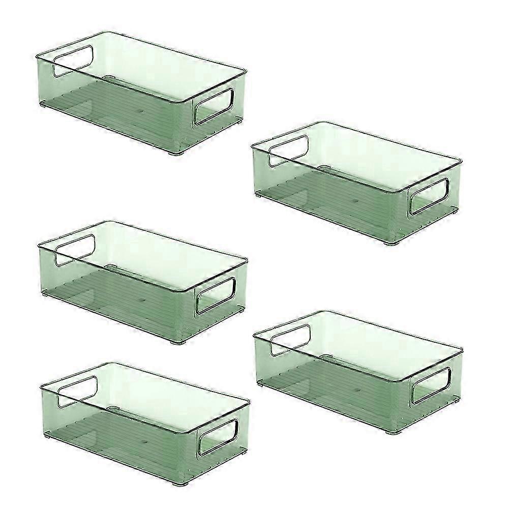 Stackable Storage Rack for Organizing Food and Cosmetics - Green Desktop Storage Box