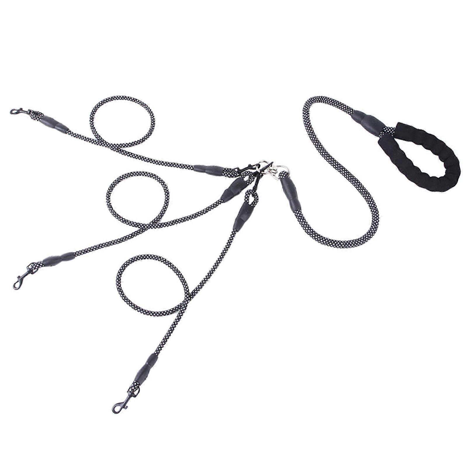 3Way Dog Lead, Tangle , Strong with 360° Rotating Device and Padded Handle