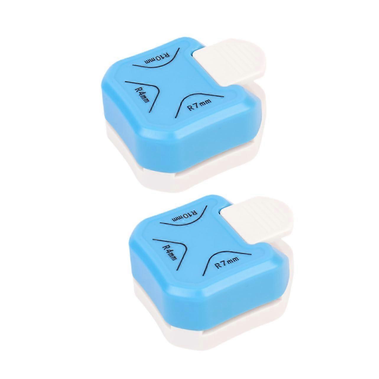 2 pieces corner punch corner rounder for paper cards and scrapbooking with embossing function for creative DIY projects for crafts and business cards.