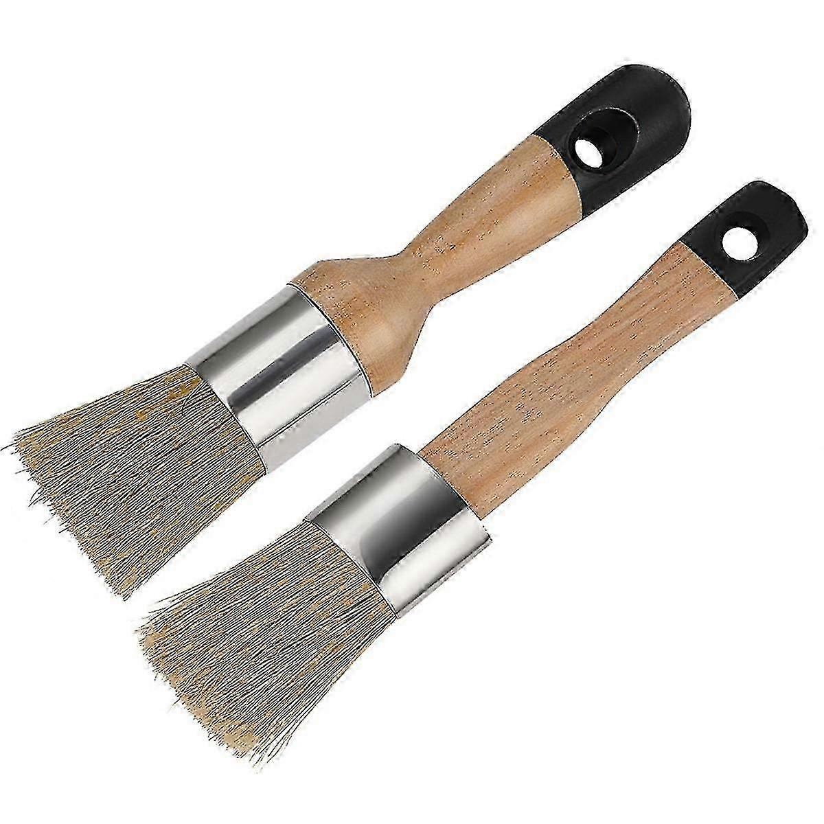 2 Pack Chalk Paint Brush, Reusable Flat Brush Tool for Furniture