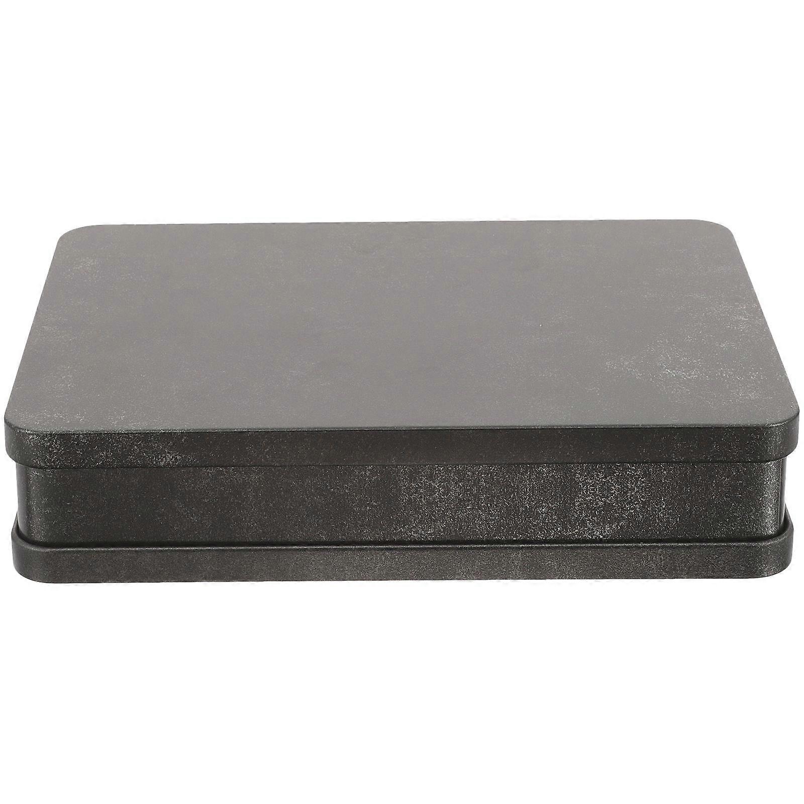 Tin Case Small Envelope Case present Packaging For Invitation Black 18.8x13.8cm 1Pcs