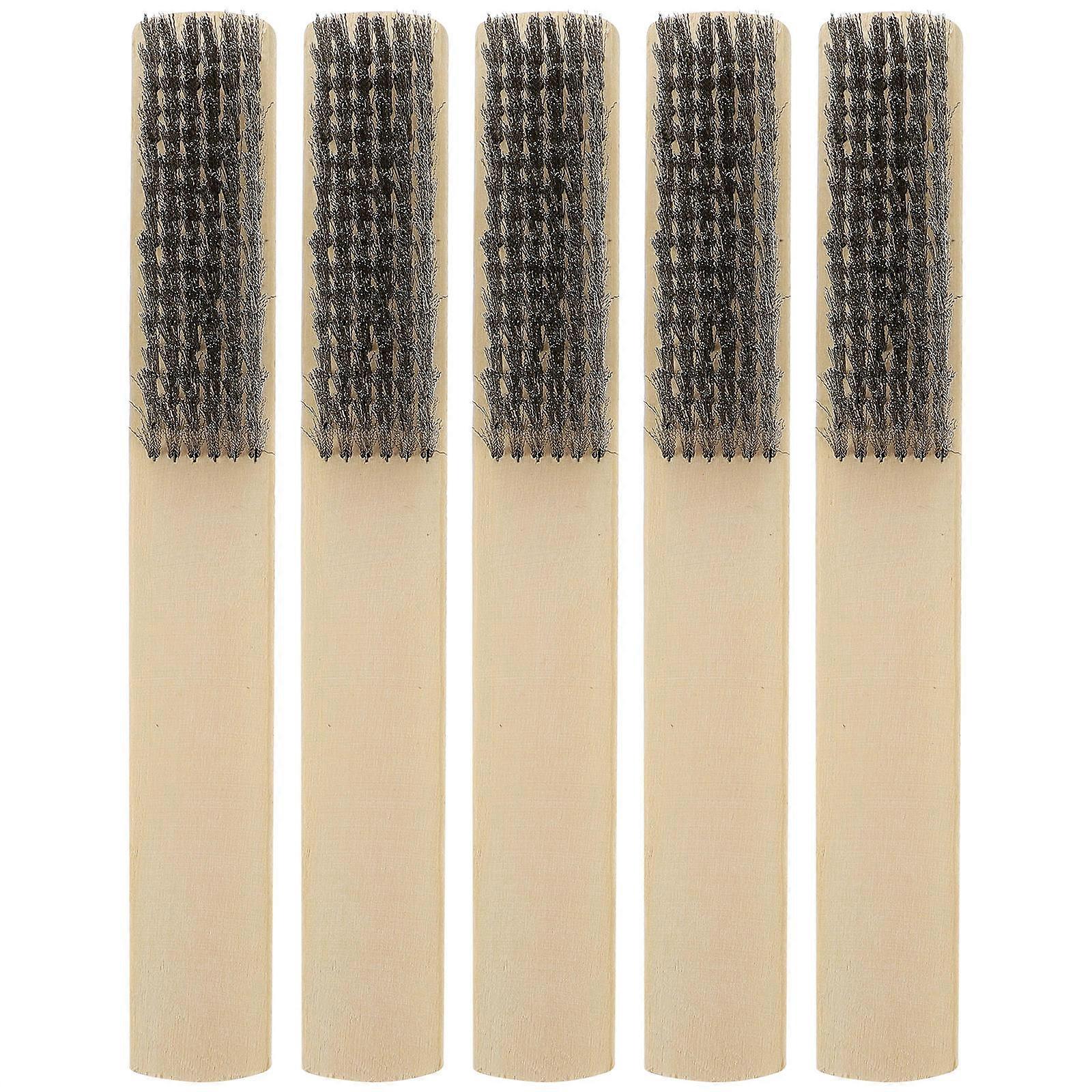 Small Wire Brushes Rust Removal Narrow Spaces Work 20X2.5X2.3 Cm 5Pack