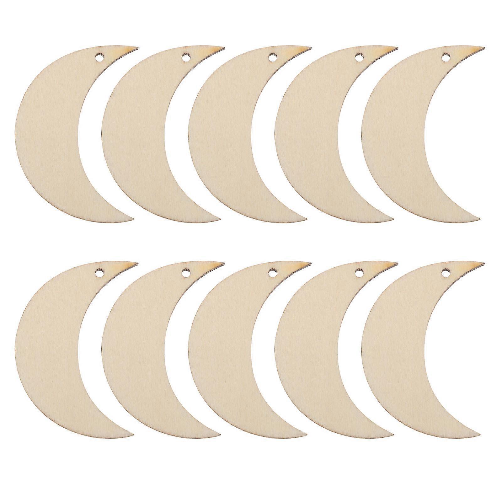10pcs Basswood Moon Shape Model Material for DIY Diorama Architecture – Lightweight Moon Slices for Sand Table Building and Scenery Craft Projects