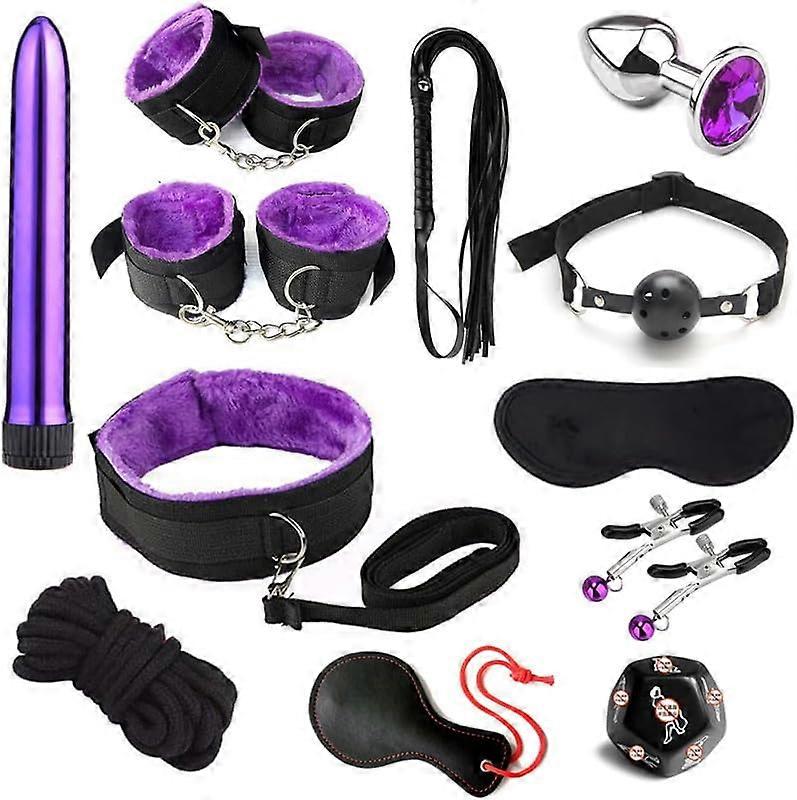 Bequemes Nylon Schlafzimmer Fitness Set 12 Stück Trainingsset Mit Peitsche Armband in Schwarz - D2 Nylon Fitness Zubehör