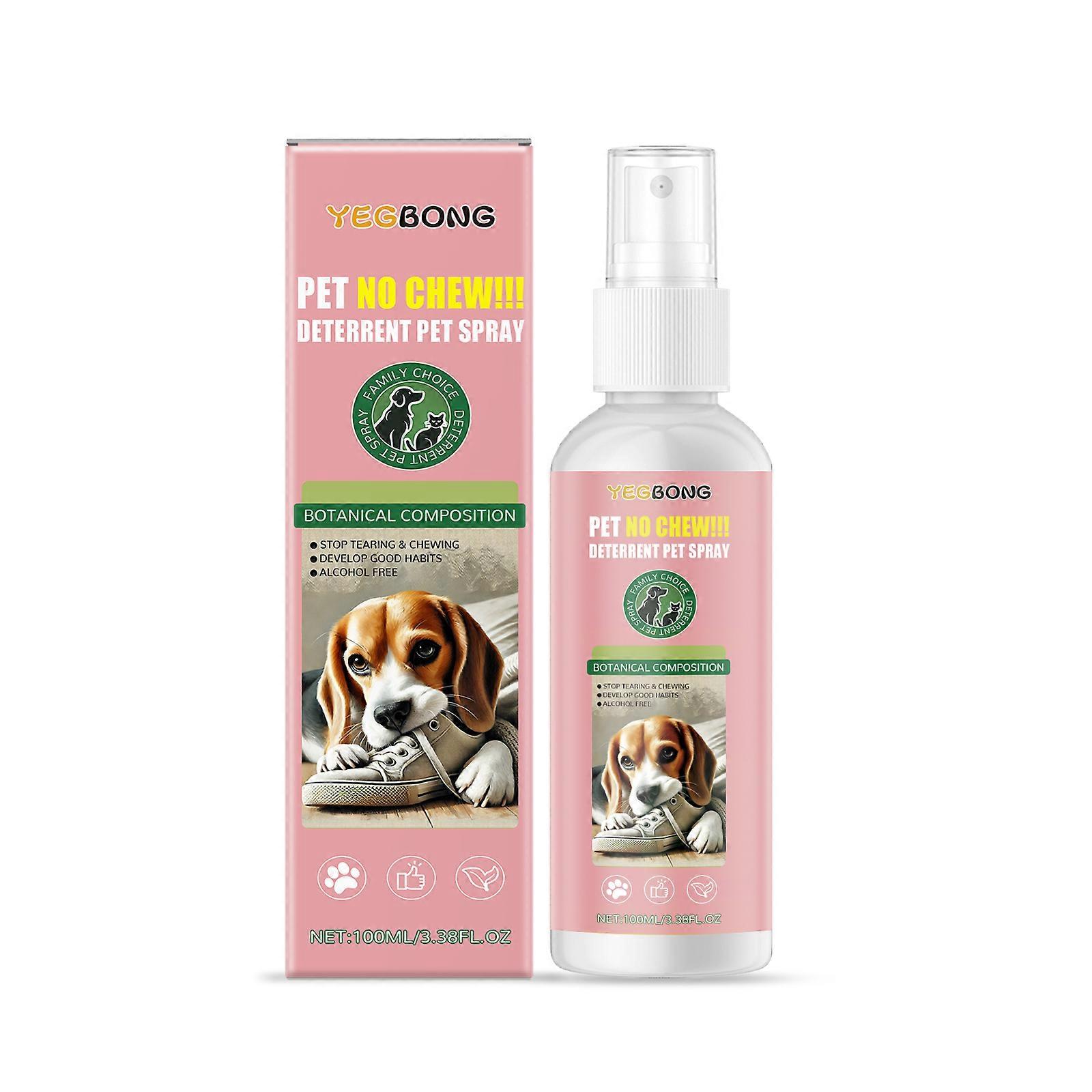 Pet Anti-Chew Spray - Bitter Furniture Protector & Behavior Modifier with Glycerin & Hyaluronic Acid - Safe, Non-Toxic Solution to Stop Destructive Ch