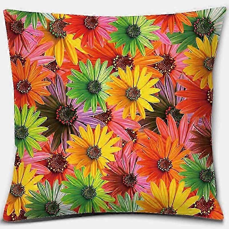 Fronha Quadrada com Impressão Arco-íris para Decoração de Casa, Design de Capa de Almofada de Carro e Sofá 483jpjcjh