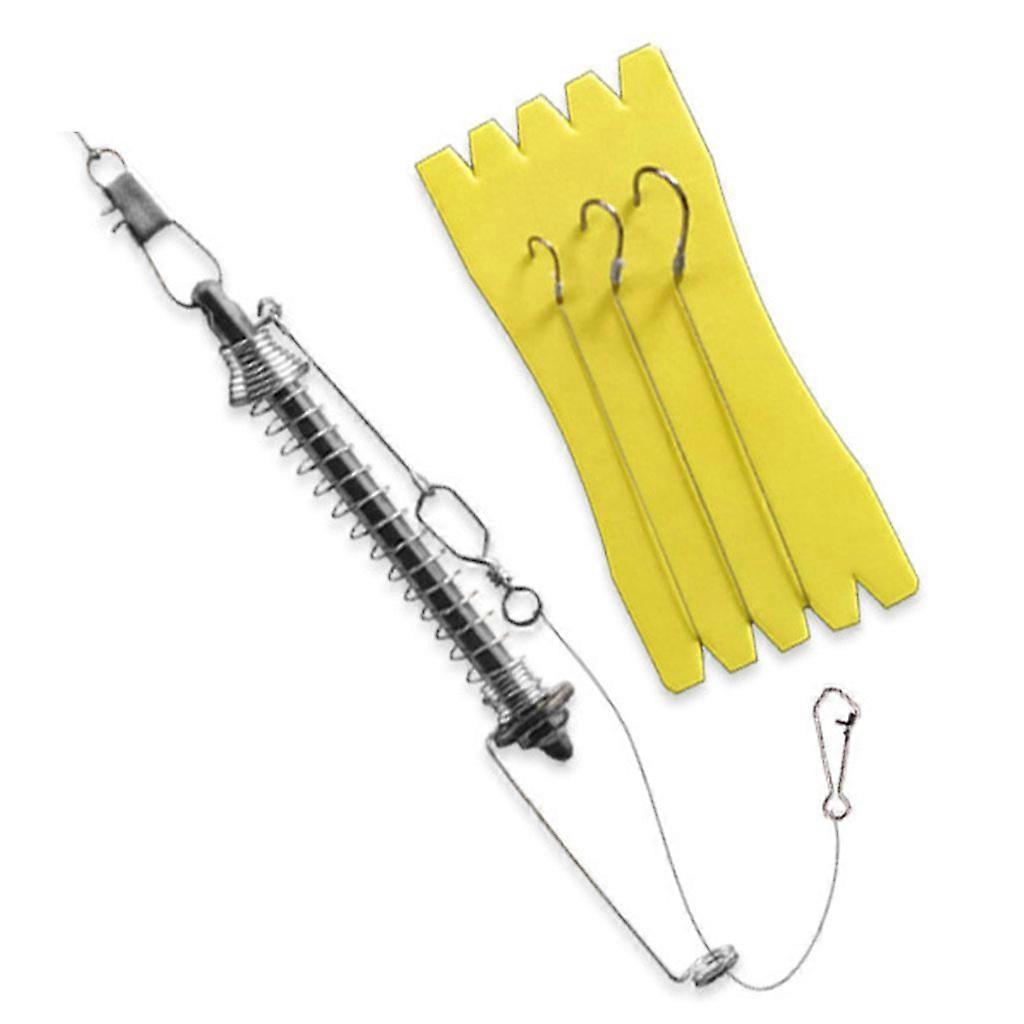 Automatic fish hook high elastic full speed stainless steel spring fish hook outdoor bait grab hook fishing equipment set