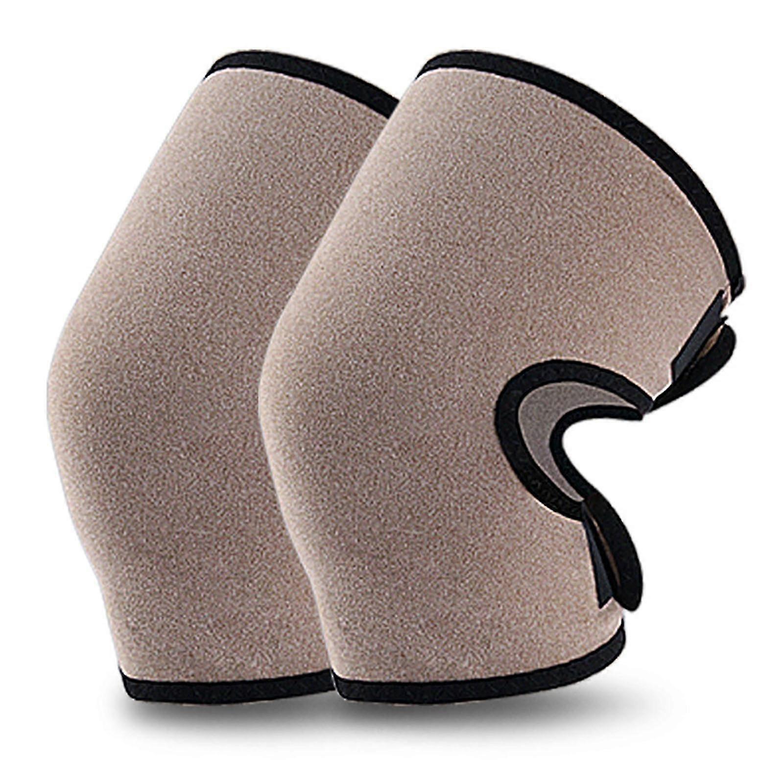 1 Pair Winter Warm Knee Pads with Adjustable Fastener Tape Super Soft Breathable Knee Joint Brace Support Pads