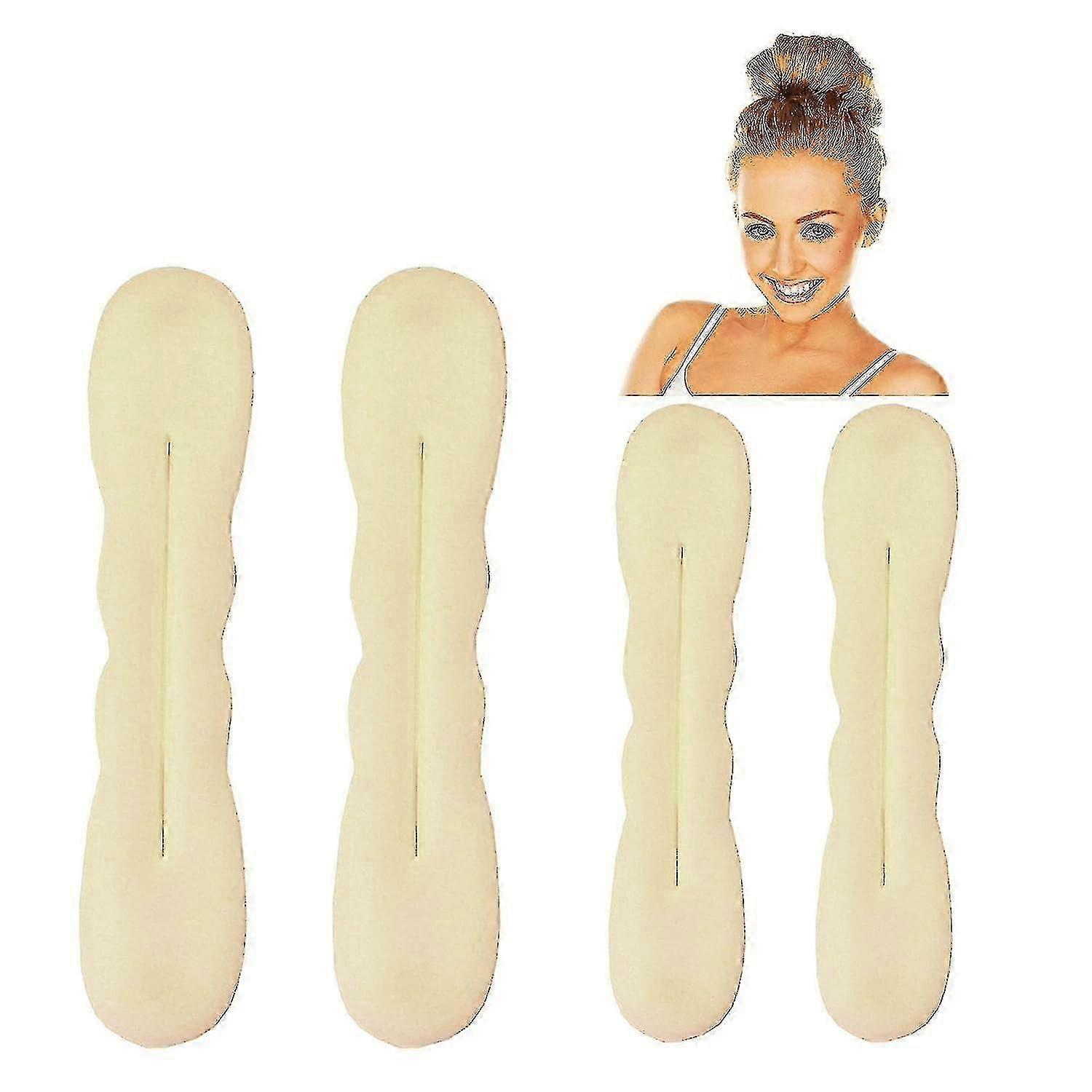 Magic Hair Bun Maker 4 Pack (2 Small, 2 Large) Foam Sponge Buns Shaper Accessories Strong Flexible Reusable-Yvan