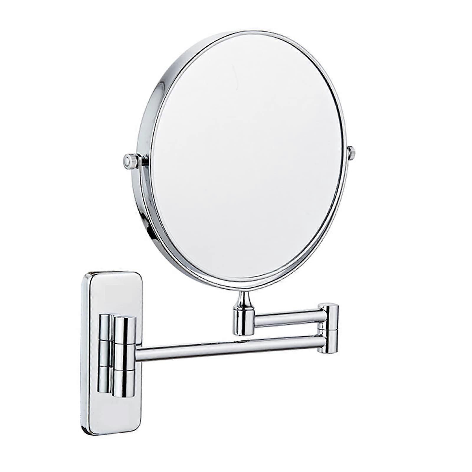 Wall Cosmetic Mirror with Magnification, 10x, 360° Swivel, Chrome, 20 cm