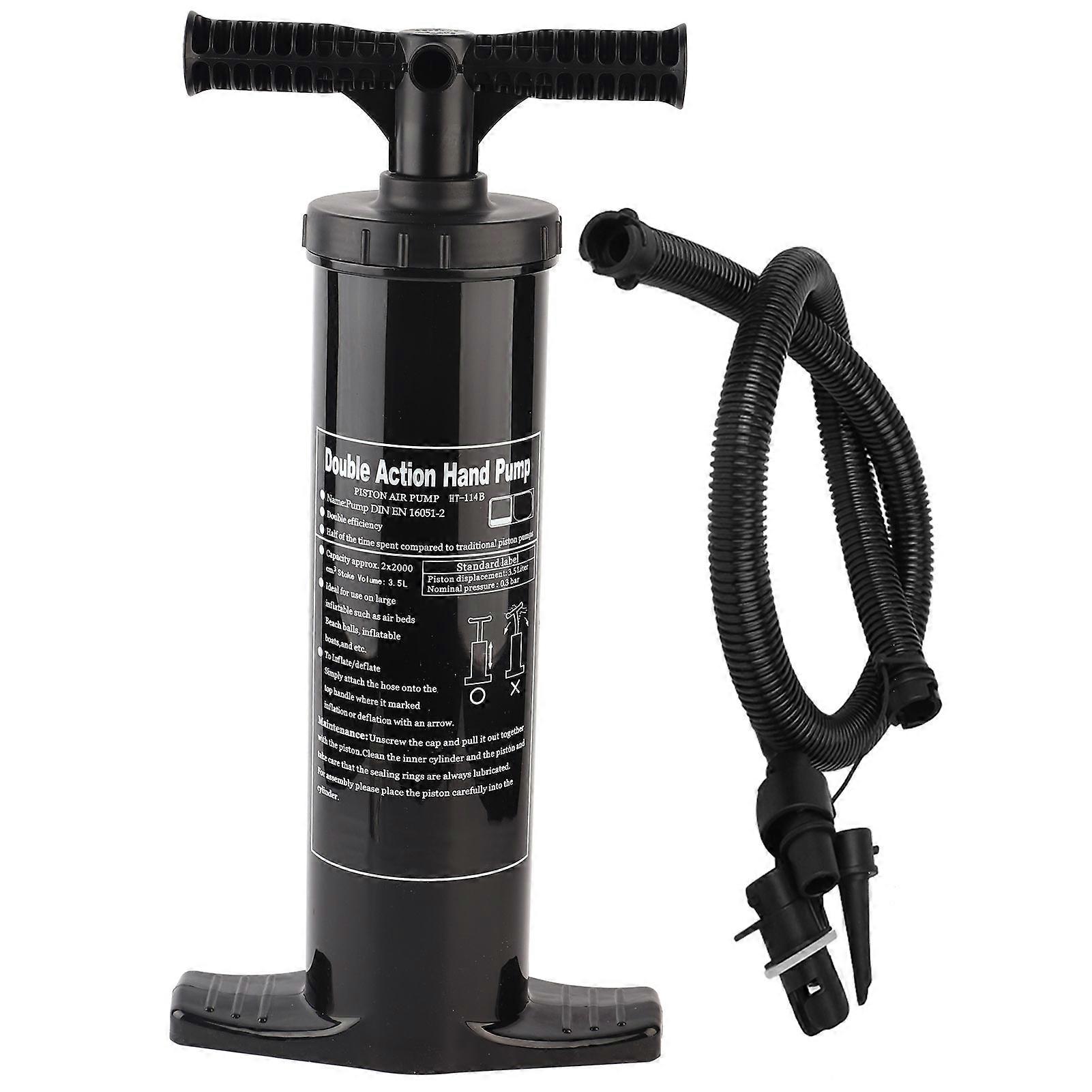 Black Super Light Original Plastic Cylinder Drawing Two Way Mini Hand Inflatable Air Pump for Rubber Boats