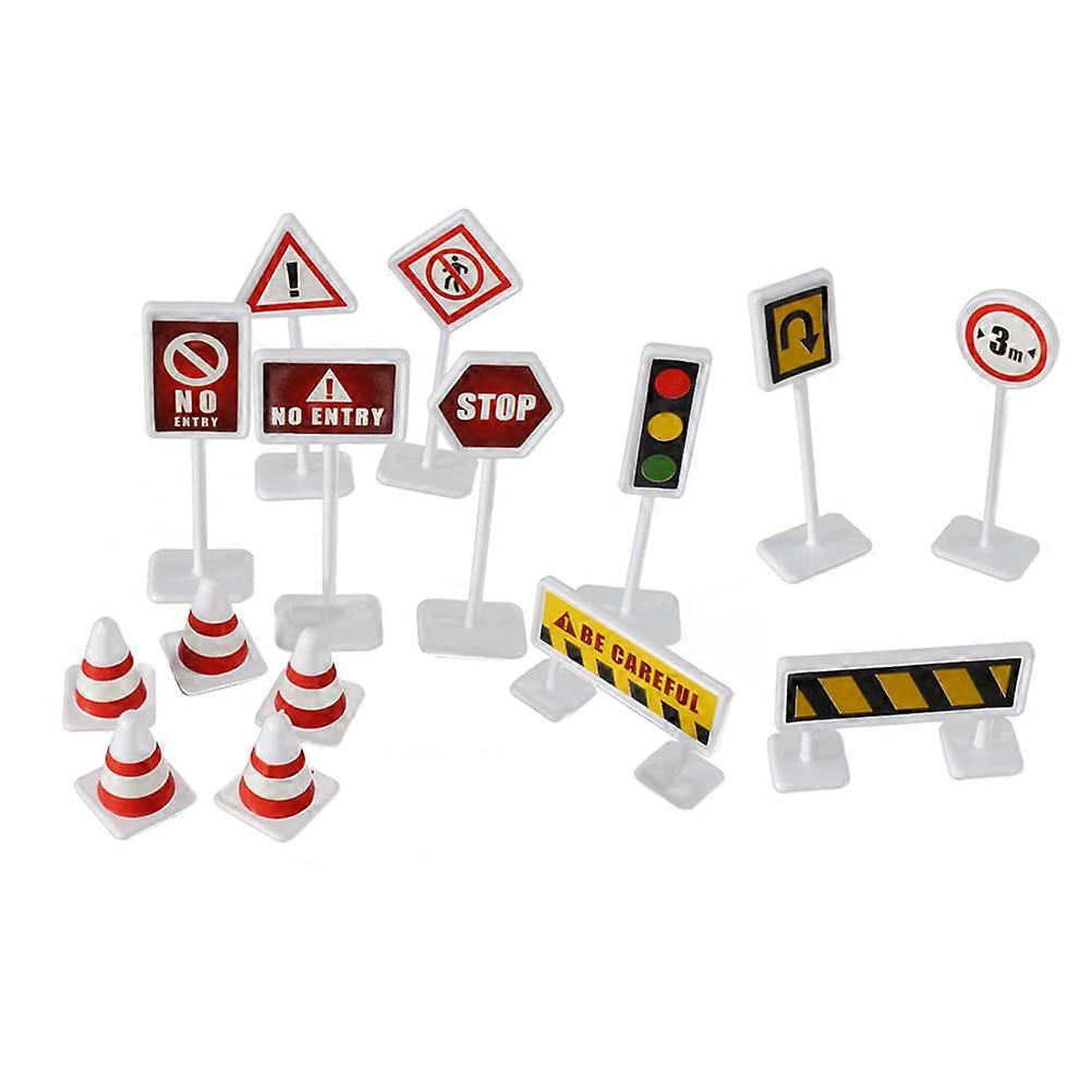 15 Piece Set Assorted Color Plastic Car Model Toys for Playing Signal Light Indicator 6 Sets