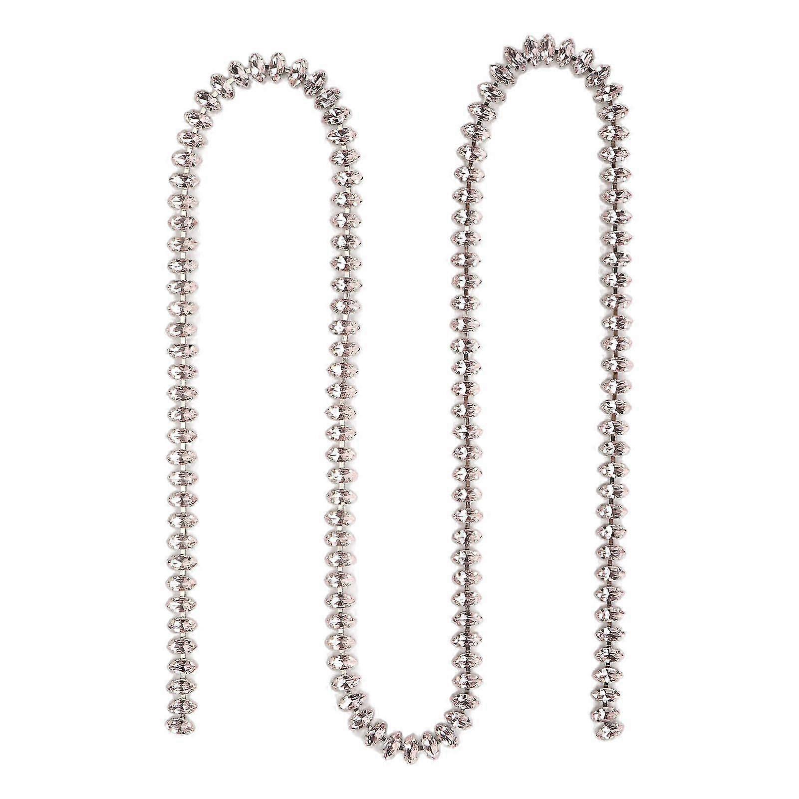 Elegant Multi-Purpose Rhinestone Chain Strip 1 Yard for Jewelry and DIY Projects in Pink