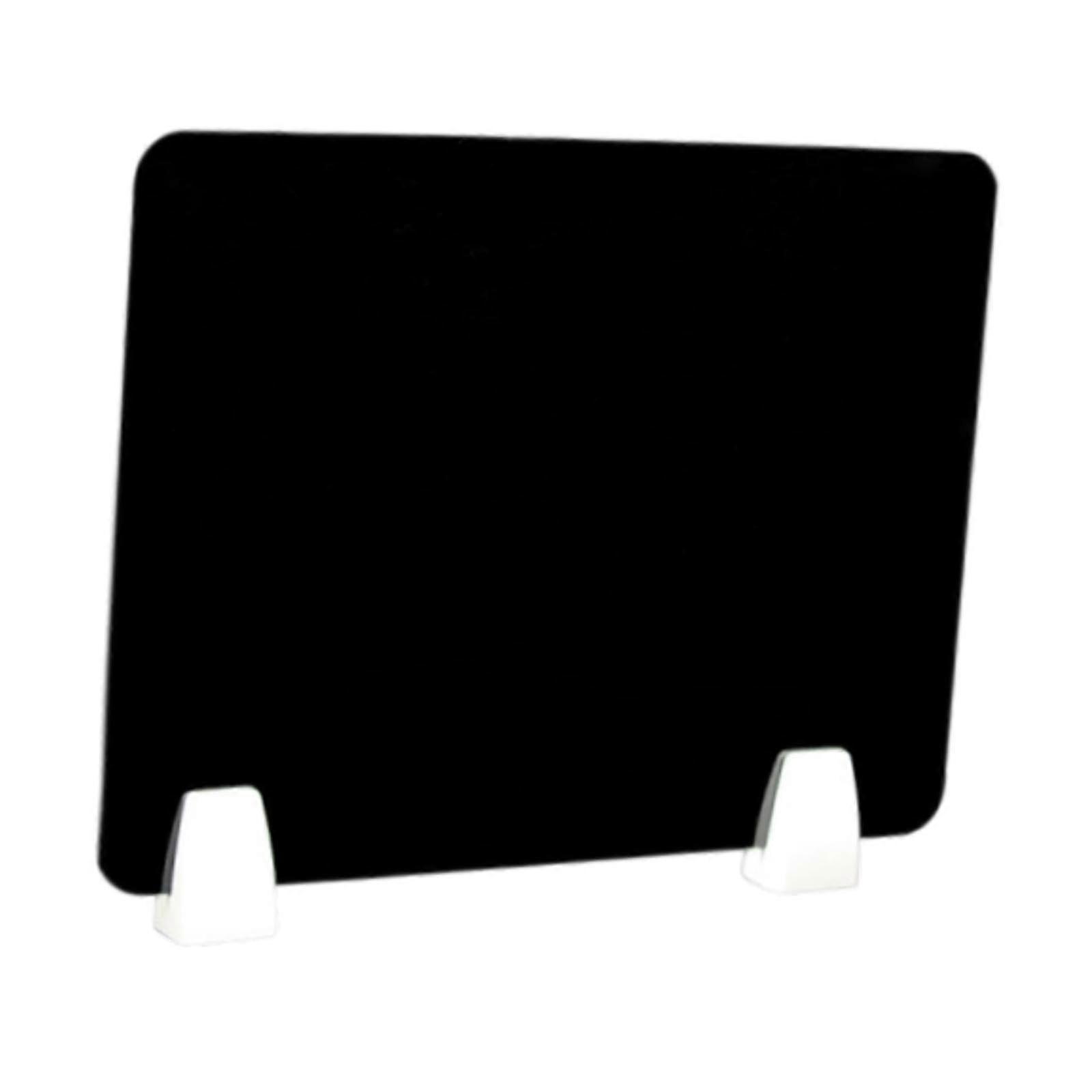 Clamp-On Desk Divider, Portable Privacy Screen, Reduces Visual Distractions, For Employees & Students, Black