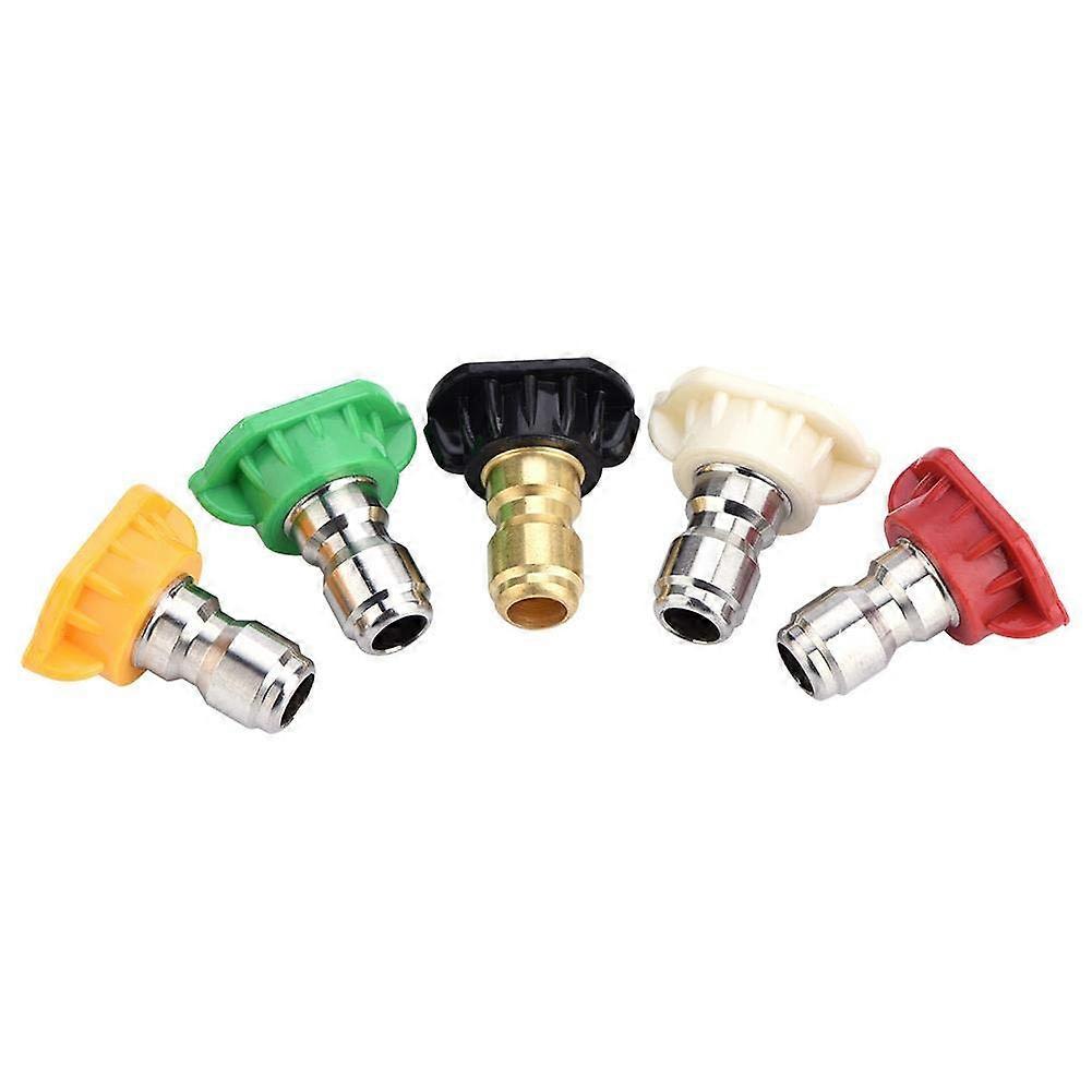 5Piece Pressure Washer Nozzle Set, Pressure Washer Spray Tips with 2.5 GPM Flow Rate, 1/4' Quick Connect Design, Multiple Spray Angle Options