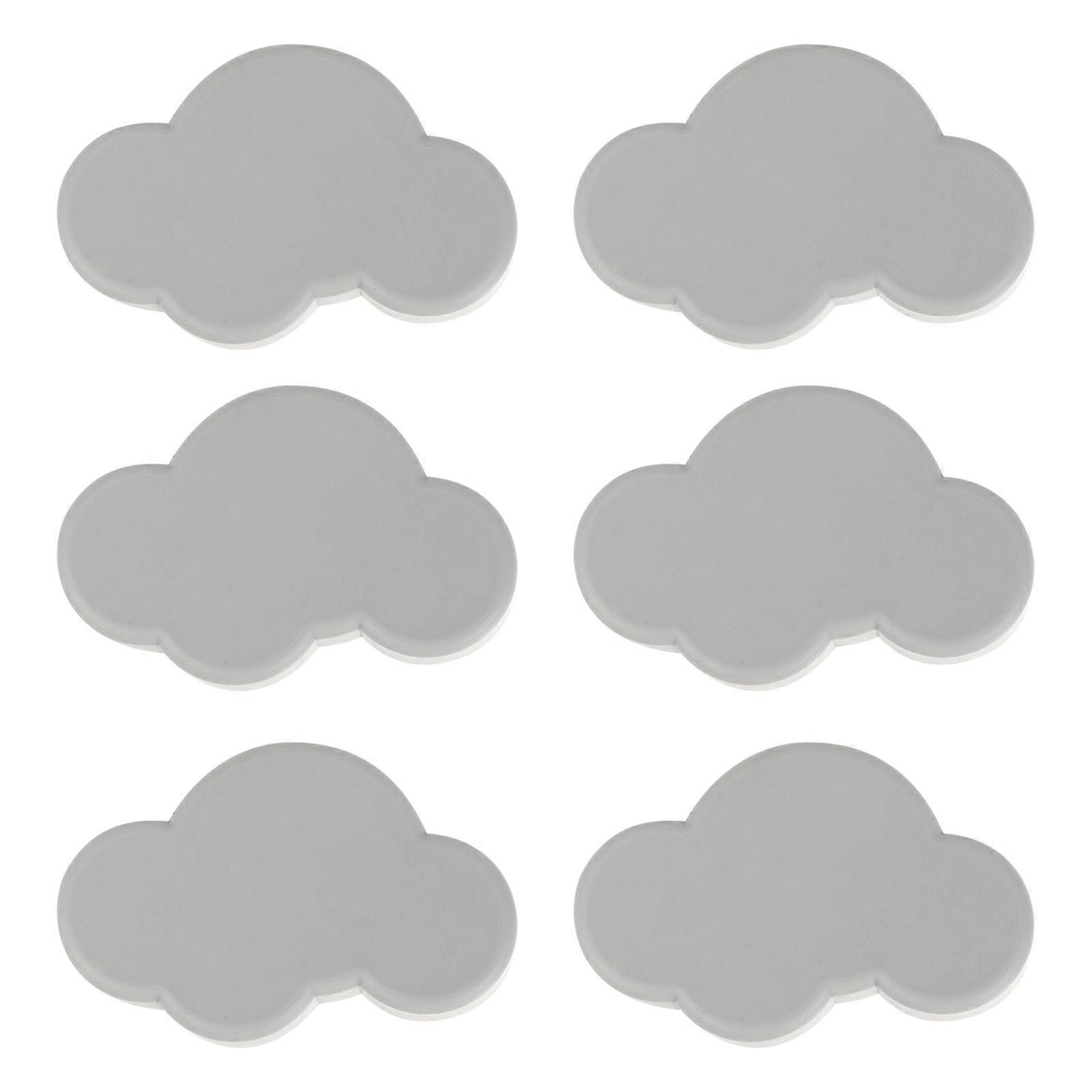 Decorative Cabinet Knobs Cloud Shape Furniture Pulls And Knobs For Drawers Grey 5.4X3.5X2CM 6Pcs