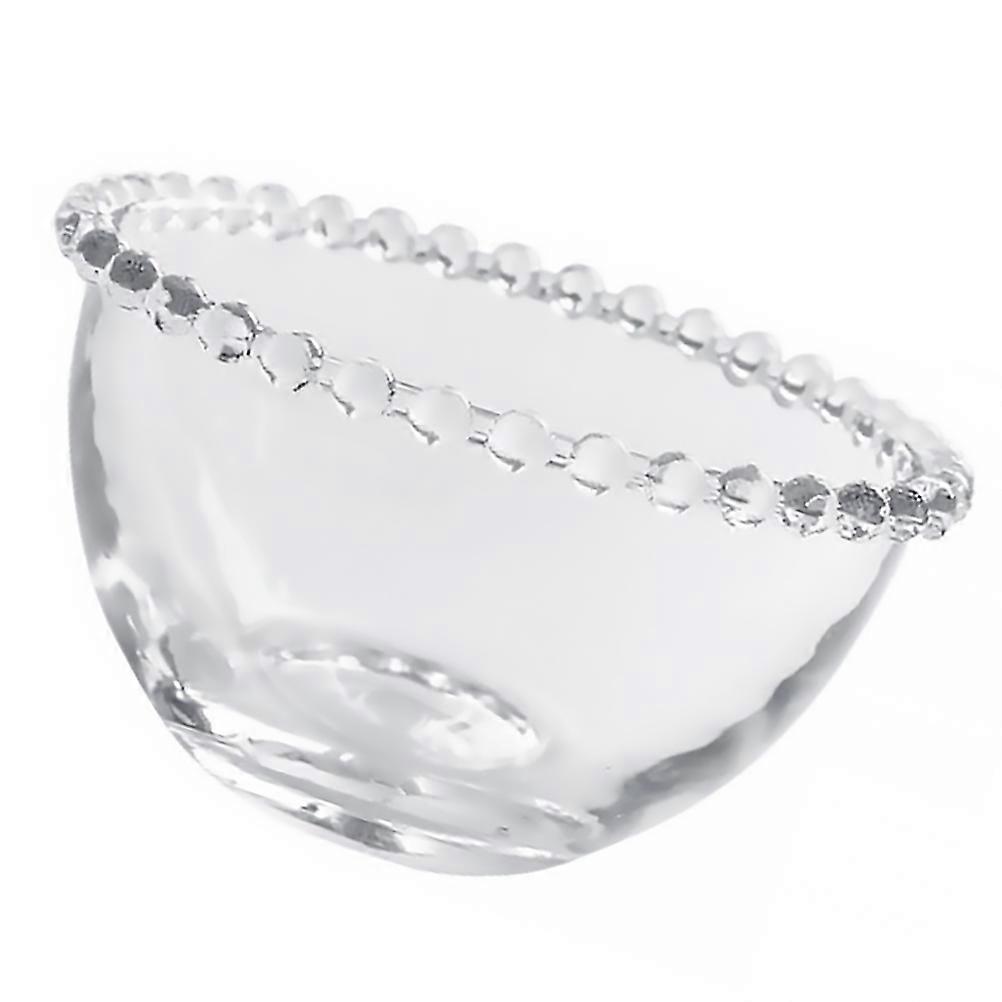Elegant Pearl Design Transparent Glass Serving Bowl for Desserts, Fruits, Snacks, and Salads – Perfect for Parties, Gatherings, and Everyday Use