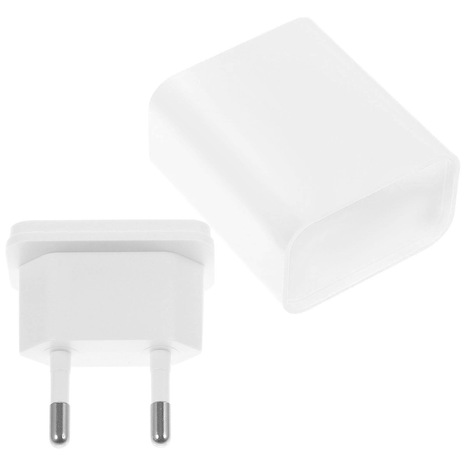 Portable Hidden Storage Container for Small Items Disguised as Charger Made of Sturdy Plastic White