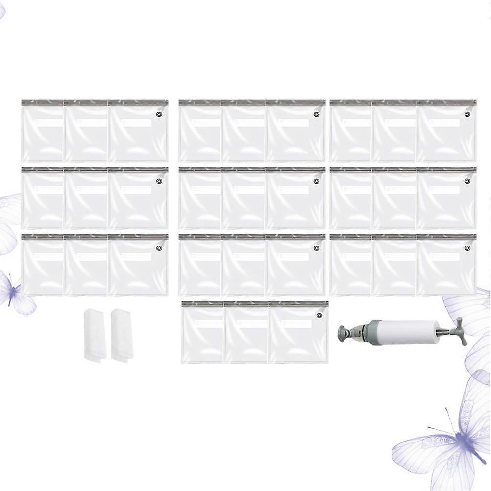 Food Package Bag Vacuum Compression Storage Bags Sealing Function 21x22cm Size 13Pcs