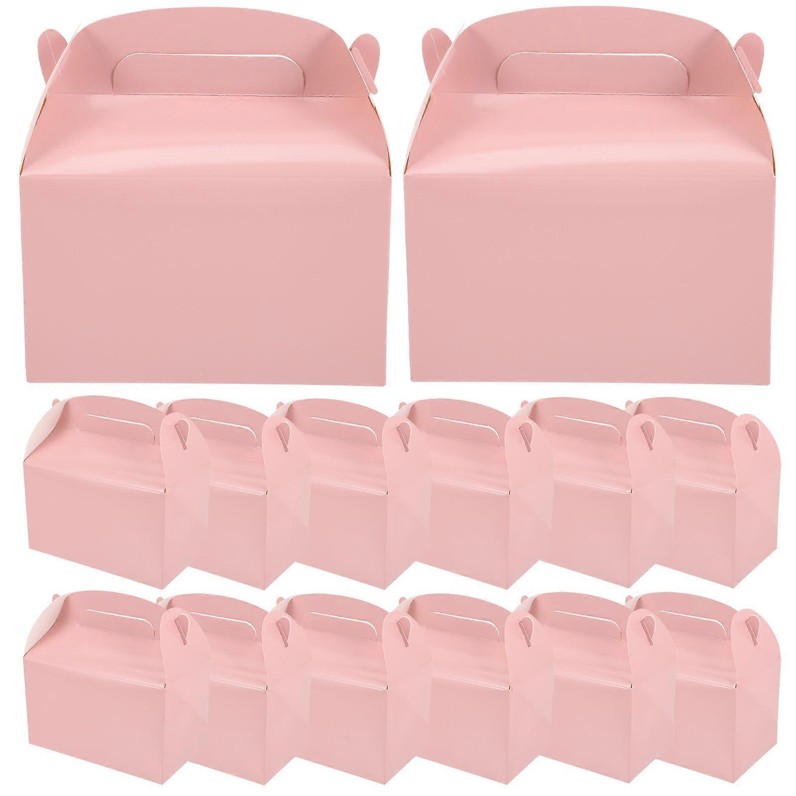 20pcs Candy Boxes with Handle DIY Snack Boxes for Birthday Parties, Showers & Themed Events Portable Cardboard Treat Boxes Easy to Assemble