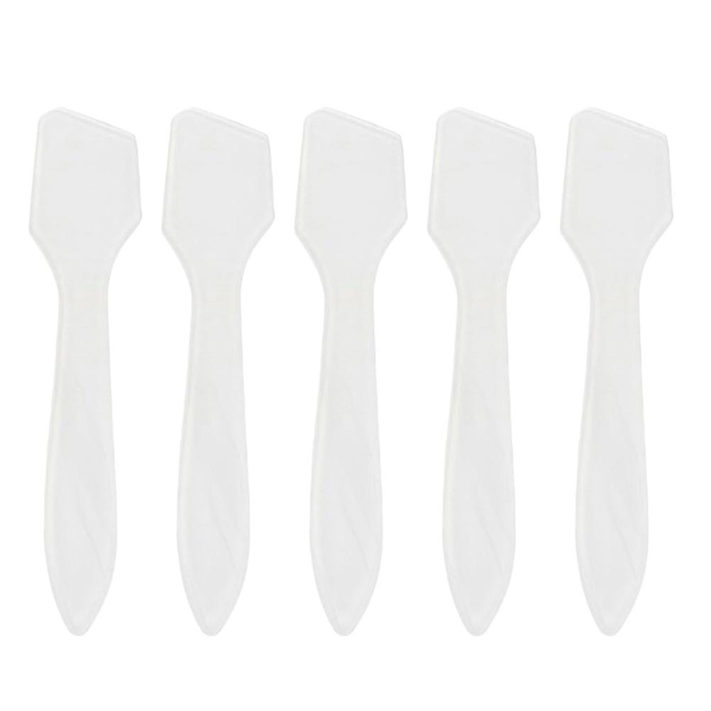 Makeup Spatula Tool for Daily Use Plastic White Handle for Applying Creams and Lotions 50pcs