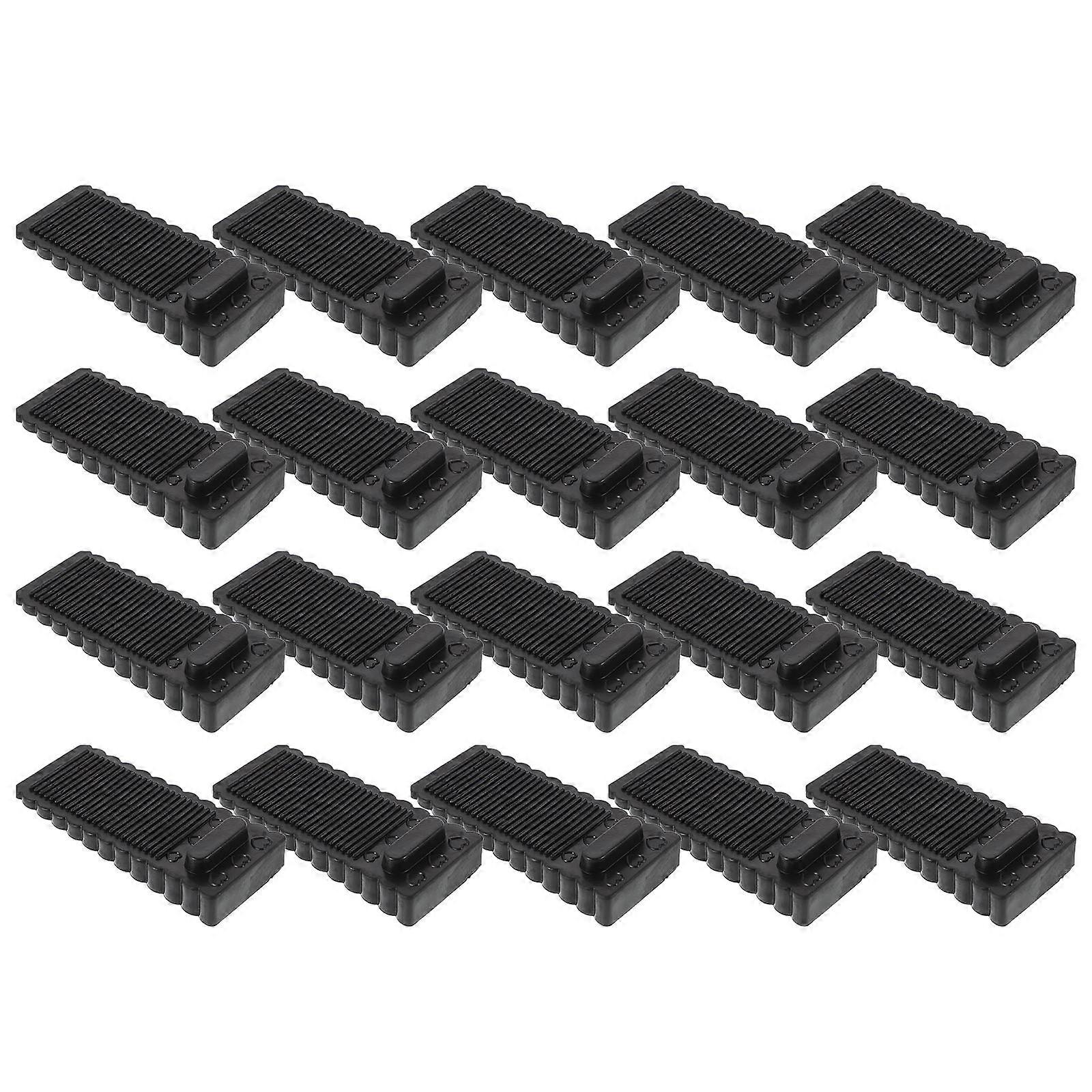 20 Pcs Non- Wedges For Home Office School 9.50X4.00X1.60Cm Stackable Rubber Functionality 20Set