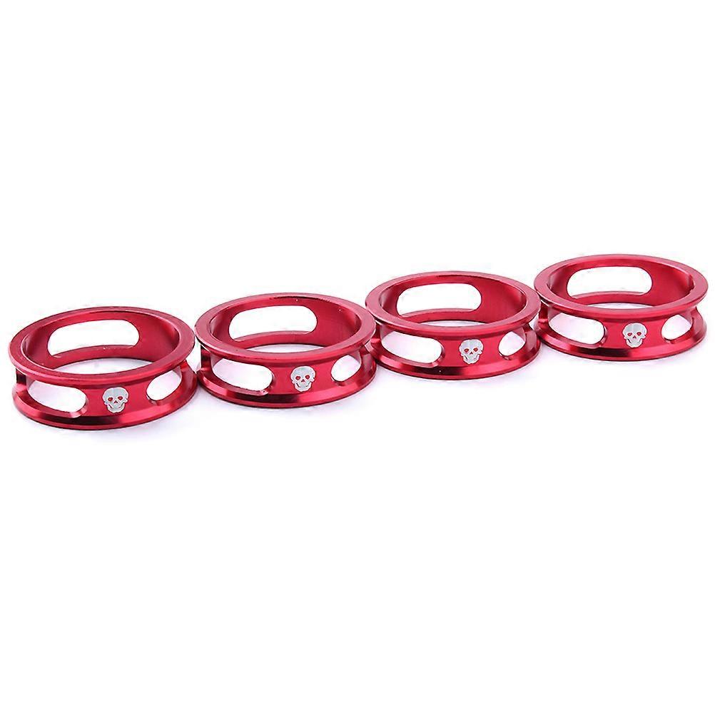Cyclists Accessory Headset Stem Spacer Fork Washer Aluminum Alloy Sturdy Red
