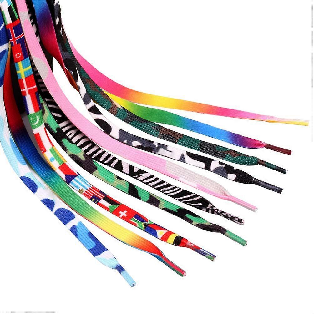 Shoelaces Flat Colourful Pack Of 20 0.5 M Length Assorted Colours For Sports Shoes Boots Trainers Ice Skates