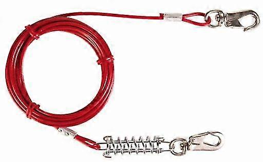 Plastic Coated Cable with Red Spring for Dog Collars, Leads & Harnesses - Durable Pet Leash